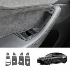 Window & Door Button Trim Cover Set (10 PCS) for 2026 New Tesla Model Y Standard