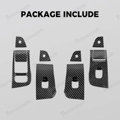 Window & Door Button Trim Cover Set (10 PCS) for 2026 New Tesla Model Y Standard