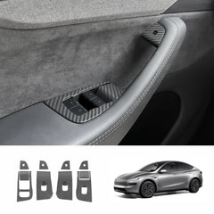 Window & Door Button Trim Cover Set (10 PCS) for Tesla Model Y Juniper 2025+