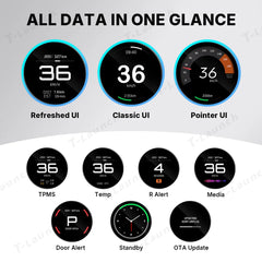 Mini HUD sem fios – Ecrã de direção inteligente para Tesla Model Y Juniper 2025+/ Model 3 Highland 2024+