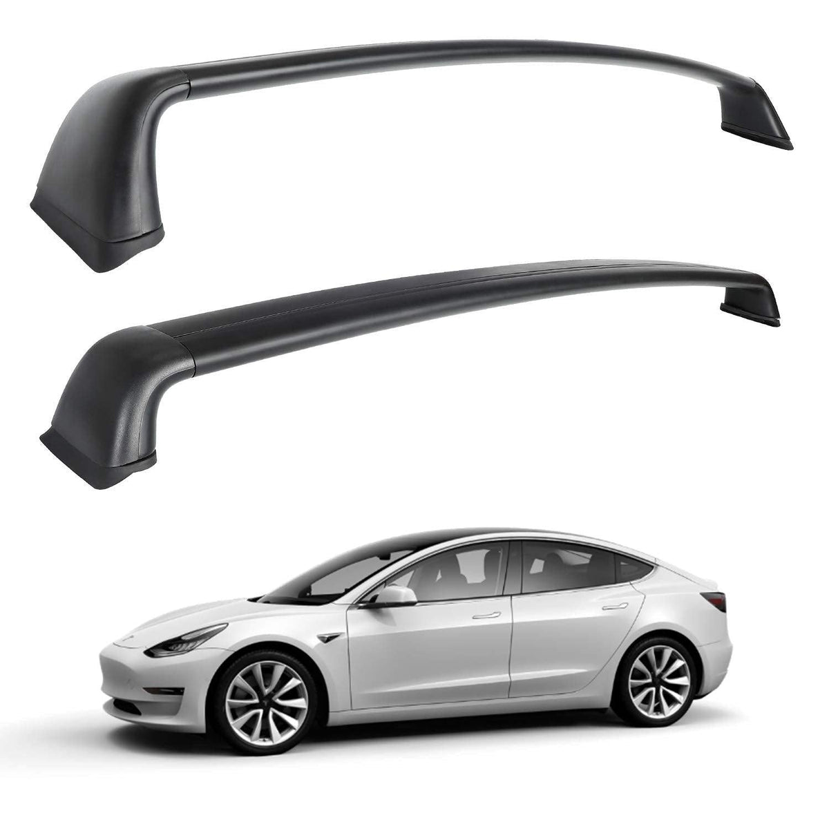 Model 3 & Model Σχάρα οροφής αλουμινίου Y, εγκάρσιες ράβδοι φορτίου (σετ 2 τεμαχίων) για Tesla(2017-2025)