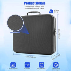 Shockproof EVA Travel & Accessory Case for Starlink Mini