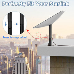 Heavy-Duty Carbon Steel Roof Mount for Starlink Gen 2 Dish