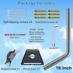 Adjustable Wall & Roof Mount Kit for Starlink Gen 3 Standard Dish