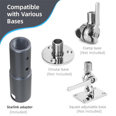 Aluminum Pipe Mount Adapter for Starlink Gen 2 Dish