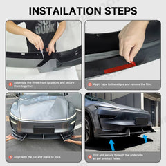 ABS Front Bumper Lip Spoiler for Tesla Model Y Juniper 2025+ - T-Launch