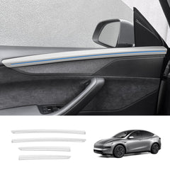 ABS Interior Door Panel Upper Trim Covers (4PCS) for Tesla Model Y Juniper 2025+ - T-Launch