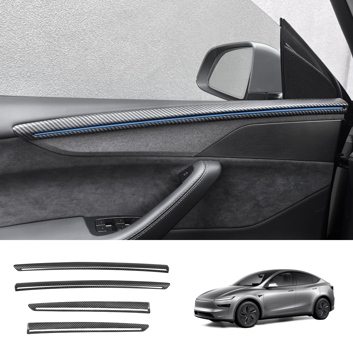 ABS Interior Door Panel Upper Trim Covers (4PCS) for Tesla Model Y Juniper 2025+ - T-Launch