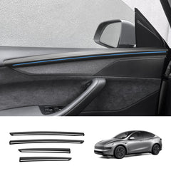 ABS Interior Door Panel Upper Trim Covers (4PCS) for Tesla Model Y Juniper 2025+ - T-Launch