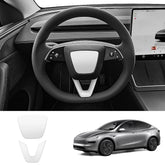 ABS Steering Wheel Center & V-Shape Trim for Tesla Model Y Juniper 2025+ / Model 3 Highland 2024+ - T-Launch