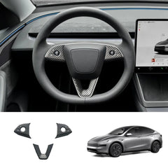 ABS Steering Wheel Trim Cover Kit for Tesla Model Y Juniper 2025+ - T-Launch