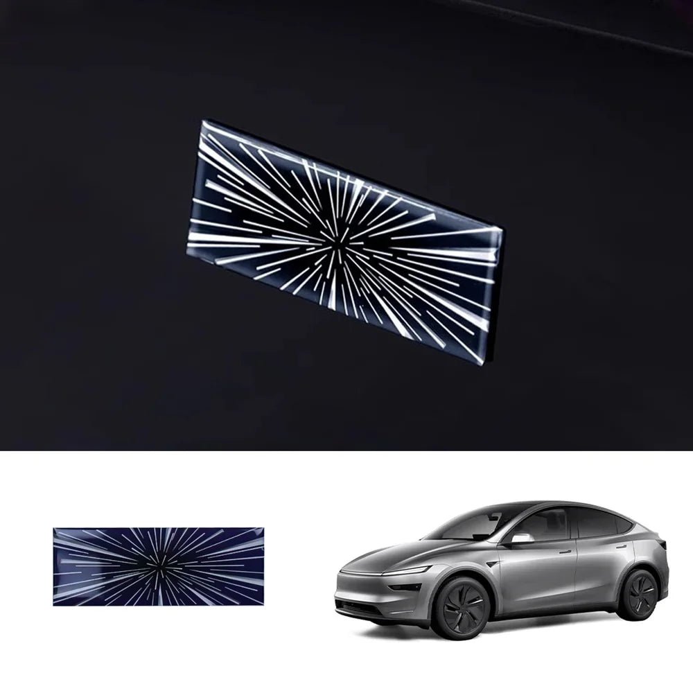 Adhesive Time Tunnel Rear Emblem Badge for Tesla Model Y Juniper 2025+ - T-Launch