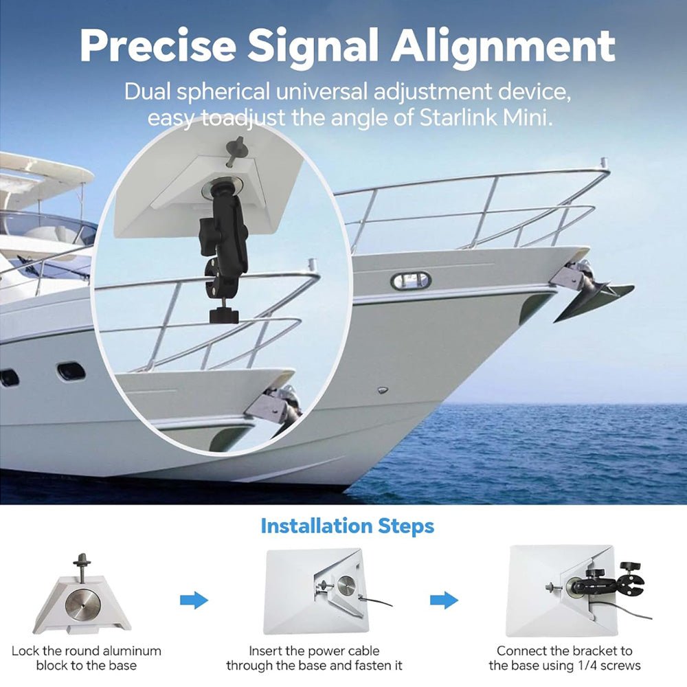 Adjustable Clamp Mount Kit for Starlink Mini Dish - T-Launch