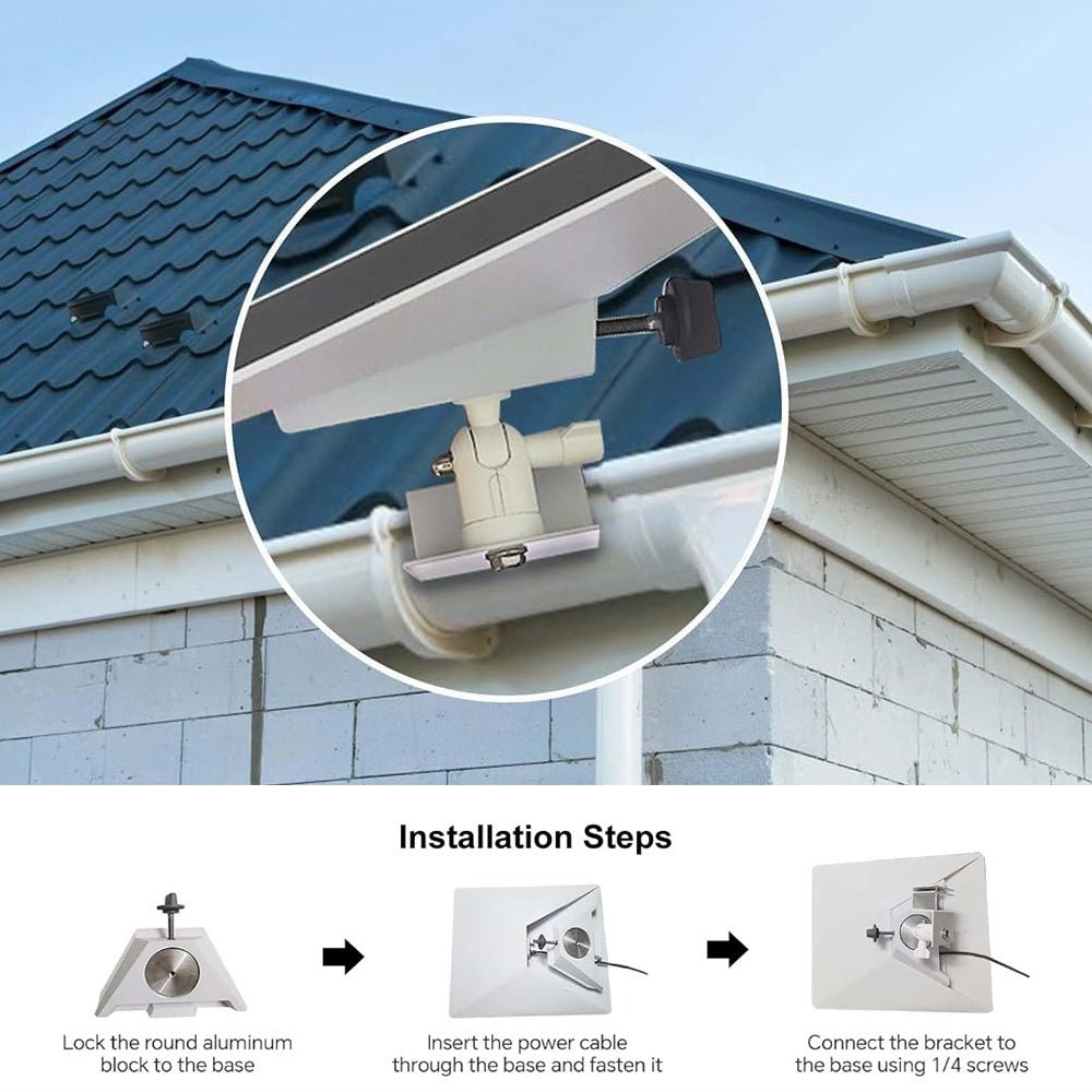 Adjustable Gutter Mount with Screw Adapter for Starlink Mini - T-Launch