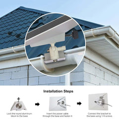 Adjustable Gutter Mount with Screw Adapter for Starlink Mini - T-Launch