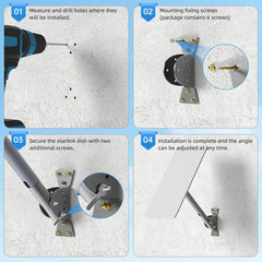 Adjustable Roof Pole Mounting Kit for Starlink Gen 2 Dish - T-Launch