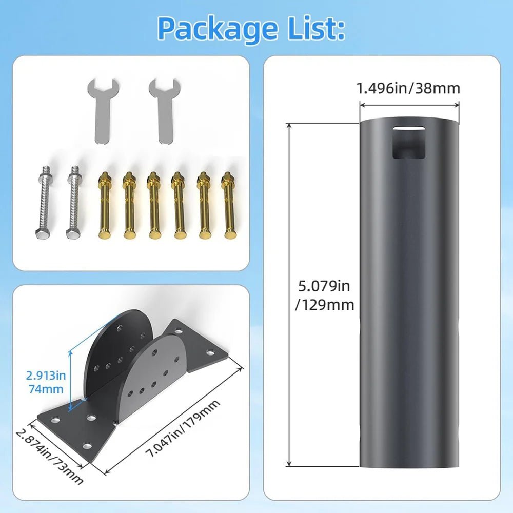 Adjustable Roof Pole Mounting Kit for Starlink Gen 2 Dish - T-Launch