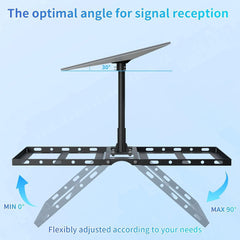 Adjustable Roof Ridge Mount Kit for Starlink Gen 3 Satellite Dish - T-Launch