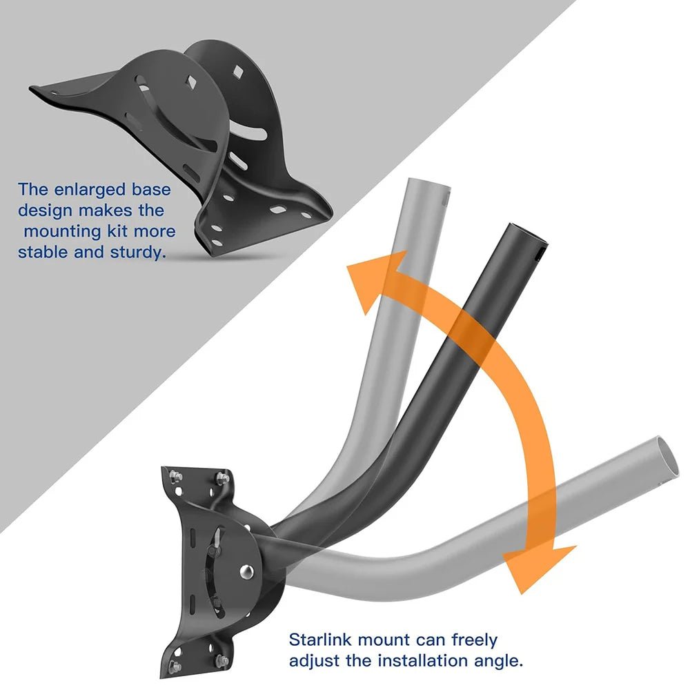 Adjustable Roof Wall Mount Kit for Starlink Gen 2 - T-Launch