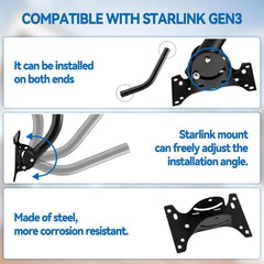 Adjustable Roof Wall Mount Kit for Starlink Gen 3 - T-Launch