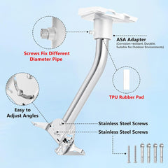 Adjustable Stainless Steel Mount Kit for Starlink Gen 3 Dish - T-Launch