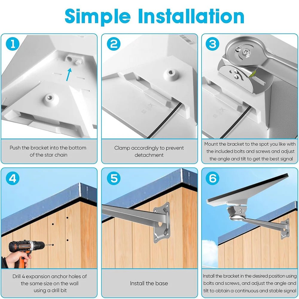 Adjustable Wall Mount Bracket Kit for Starlink Mini - T-Launch