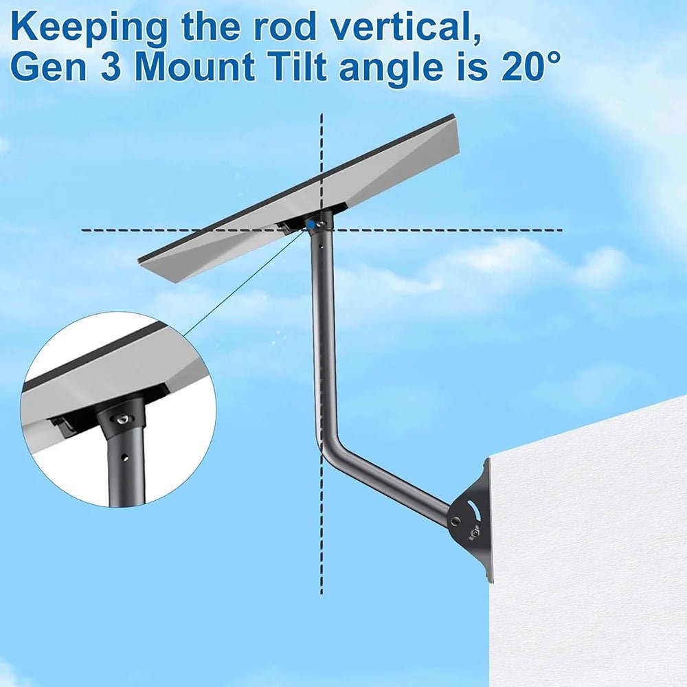 Adjustable Wall & Roof Mount Kit for Starlink Gen 3 Standard Dish - T-Launch