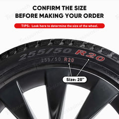 Model Y-velgbeschermer voor 21'' Uberturbine en 20'' inductiewielen Ultimate Protection Refreshed-wielen (4-pack)