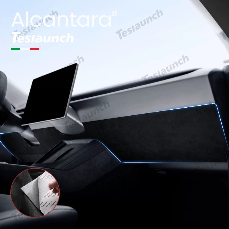 Alcantara Anti-kick Stickers Under the Dashboard For 2024+ Model 3 Highland - T-Launch