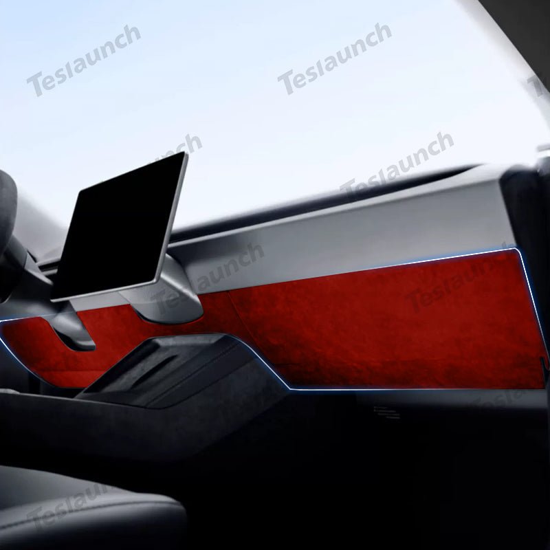 Alcantara Anti-kick Stickers Under the Dashboard For 2024+ Model 3 Highland - T-Launch
