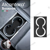 Alcantara Center Console Cup Holder Cover Sticker for Tesla Model Y Juniper 2025+ - T-Launch