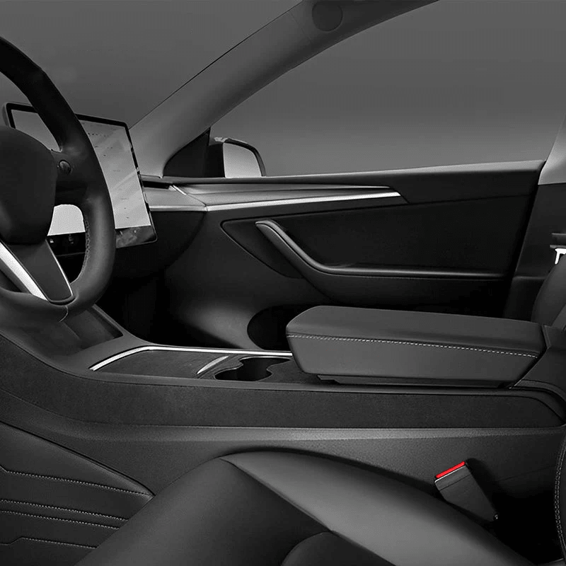 Alcantara Center Console Side Trim Cover For Tesla Model 3/Y (2 Pcs) - T-Launch