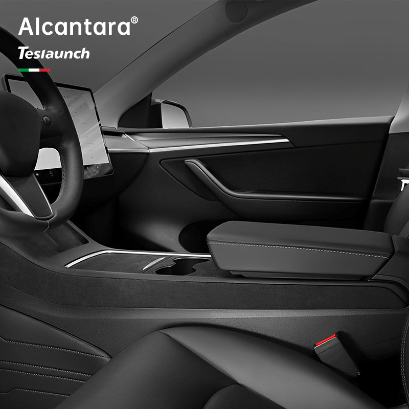Alcantara Center Console Side Trim Cover For Tesla Model 3/Y (2 Pcs) - T-Launch