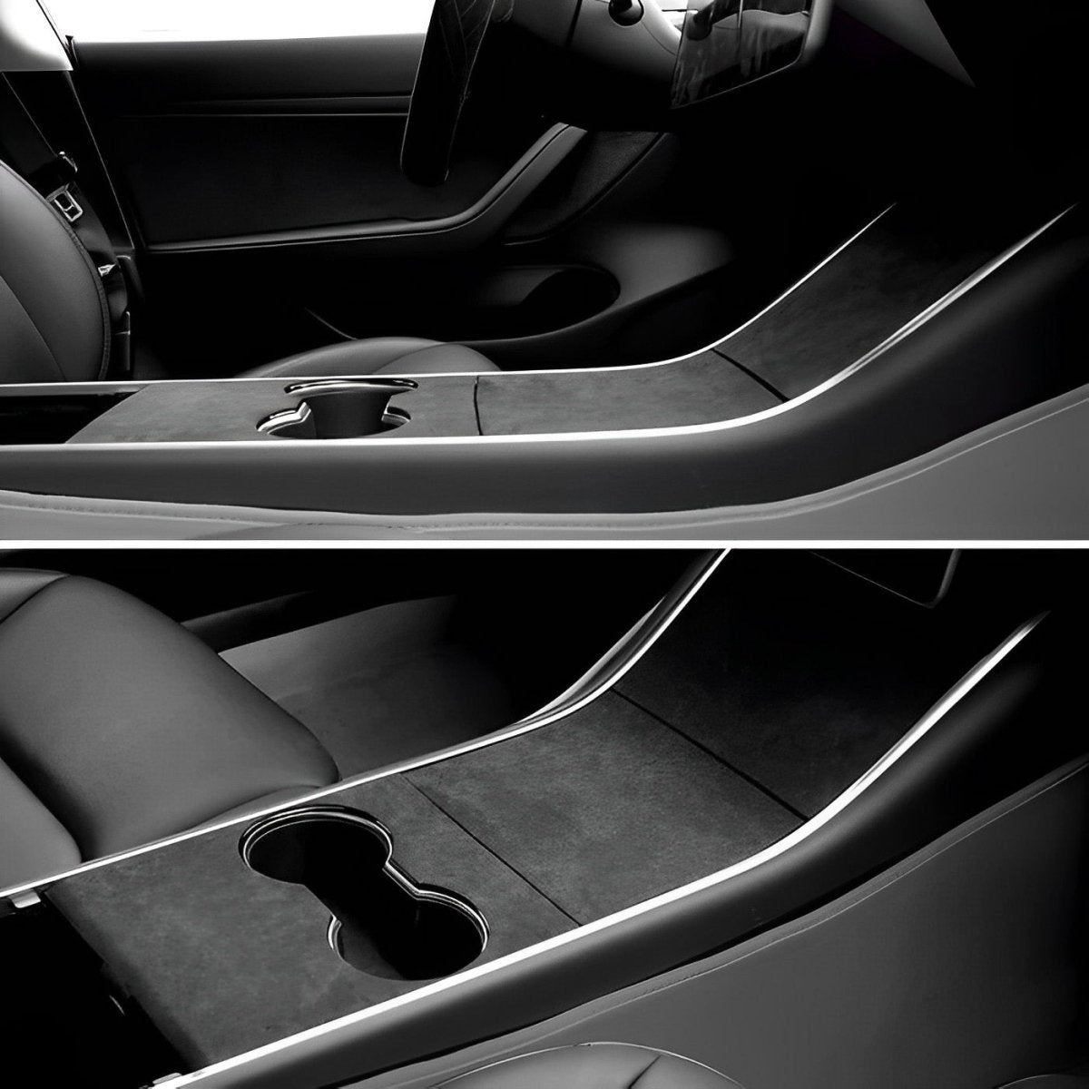 Alcantara Center Console Sticker Cover For Tesla Model 3/Y (2017-2023) - T-Launch