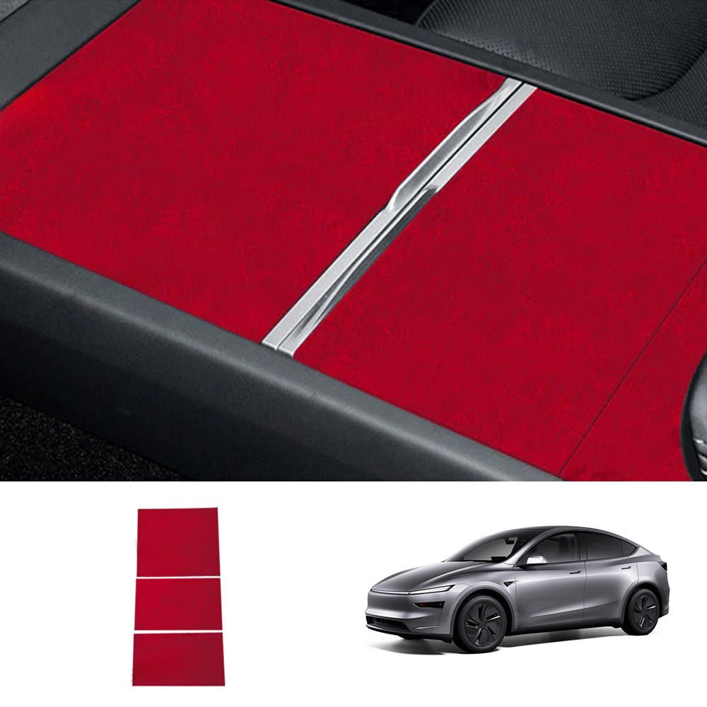 Alcantara Center Console Sticker Cover for Tesla Model Y Juniper 2025+ - T-Launch
