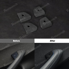 Alcantara Door Button Switch Cover for Tesla Model Y Juniper 2025+ (4 Pcs) - T-Launch