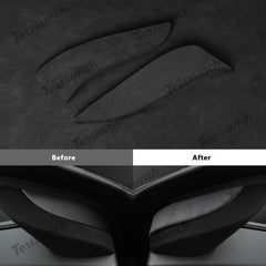 Alcantara Front Doors Triangle Trim Cover 2 PCS For 2024+ Model 3 Highland - T-Launch