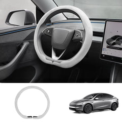 Alcantara Half-Open Steering Wheel Cover for Tesla Model 3/Y - T-Launch