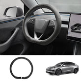 Alcantara Half-Open Steering Wheel Cover for Tesla Model 3/Y - T-Launch