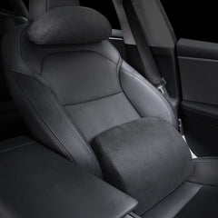 Alcantara Neck & Lumbar Support Pillow for Tesla Model 3/Y/X/S/Cybertruck - T-Launch