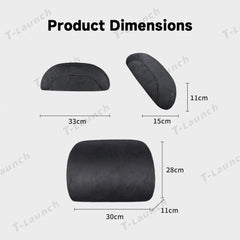 Alcantara Neck & Lumbar Support Pillow for Tesla Model 3/Y/X/S/Cybertruck - T-Launch