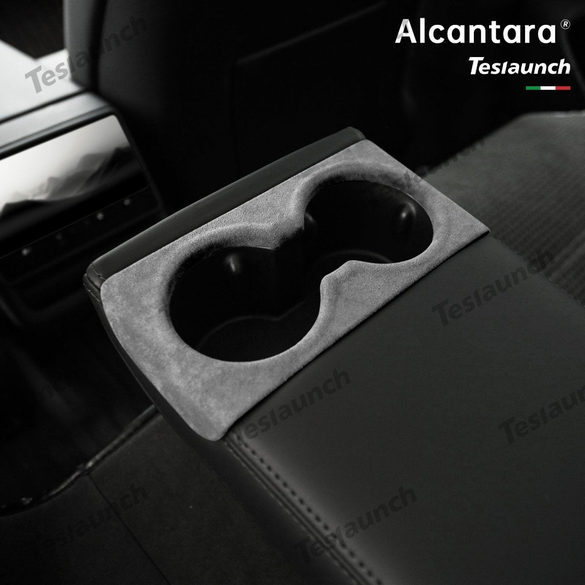 Alcantara Rear Seat Cup Cover For 2024+ Model 3 Highland - T-Launch