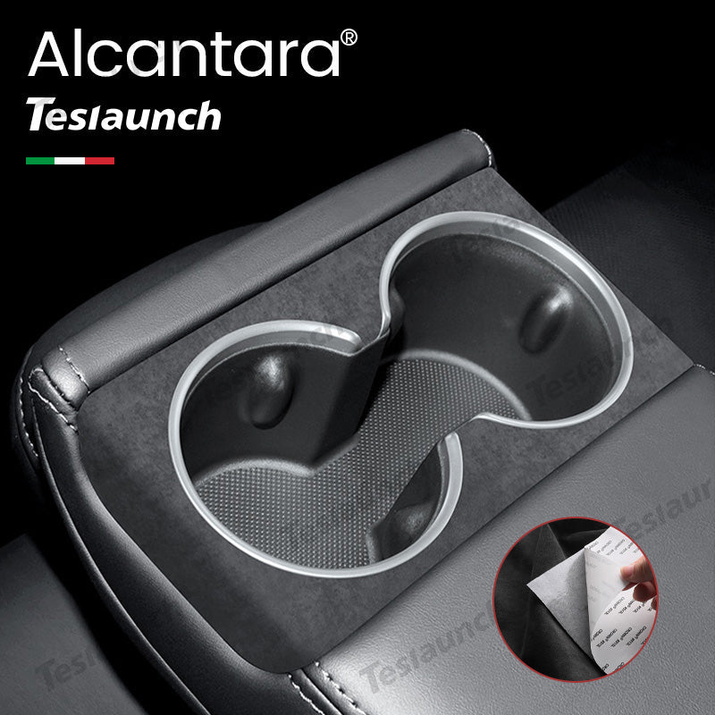 Alcantara Rear Seat Cup Cover Sticker For 2024+ Model 3 Highland - T-Launch