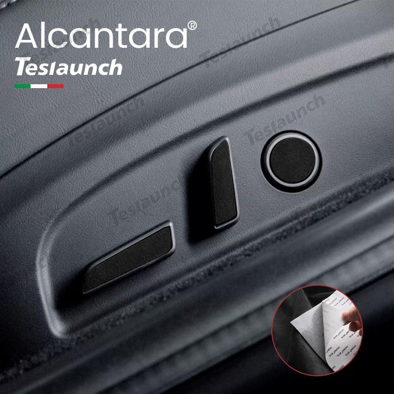 Alcantara Seat Adjustment Button Sticker For 2024+ Model 3 Highland (Set of 5) - T-Launch