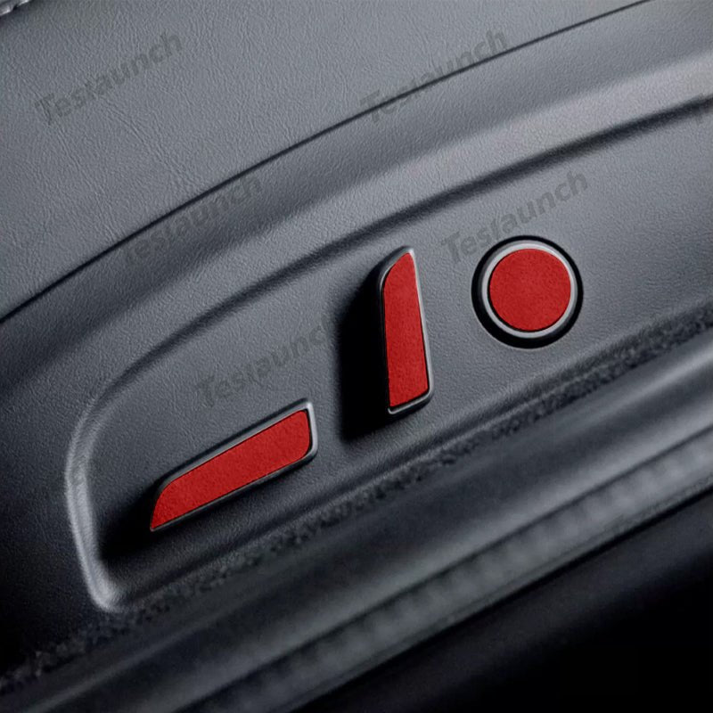 Alcantara Seat Adjustment Button Sticker For 2024+ Model 3 Highland (Set of 5) - T-Launch