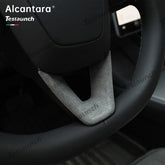 Alcantara Steering Wheel U-shaped Cover For 2024+ Model 3 Highland - T-Launch