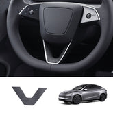 Alcantara Steering Wheel U-shaped Cover Sticker for Tesla Model Y Juniper 2025+ - T-Launch