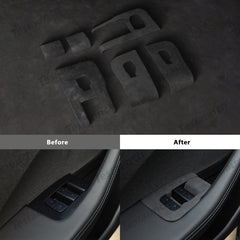 Alcantara Window Switch Button Cover 6 PCS For 2024+ Model 3 Highland - T-Launch