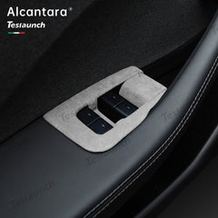 Alcantara Window Switch Button Cover 6 PCS For 2024+ Model 3 Highland - T-Launch