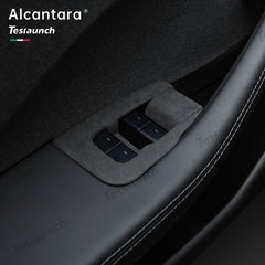 Alcantara Window Switch Button Cover 6 PCS For 2024+ Model 3 Highland - T-Launch